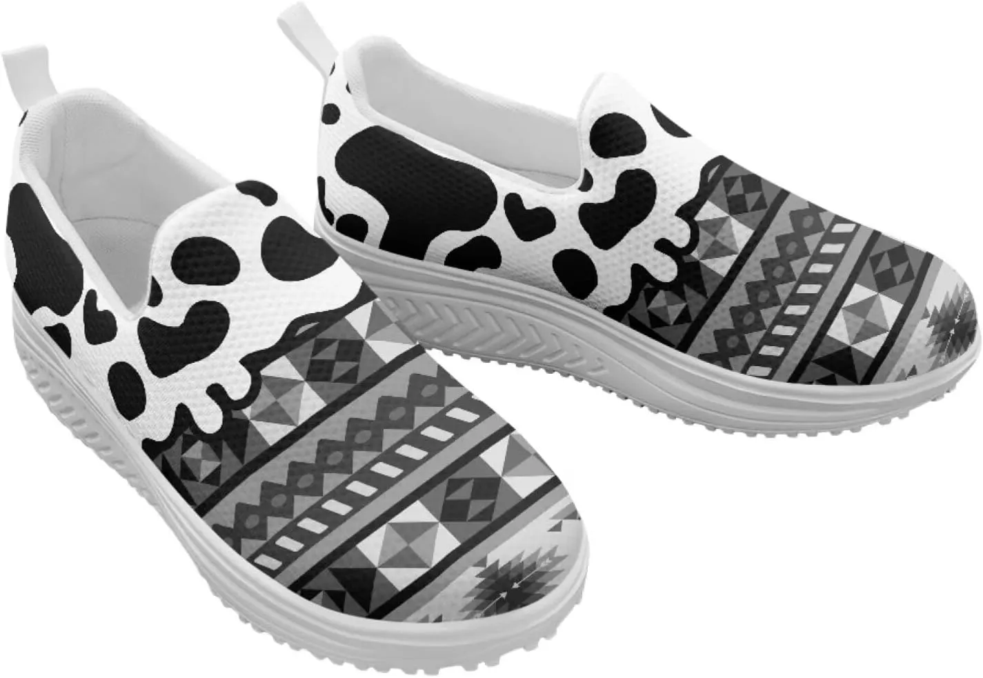 Binienty Womens Walking Sneakers Slip on Platform Loafers Comfy Lightwieght Rocking Shoes Outdoor Footwear