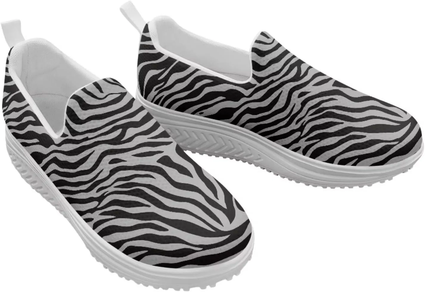 Binienty Womens Walking Sneakers Slip on Platform Loafers Comfy Lightwieght Rocking Shoes Outdoor Footwear