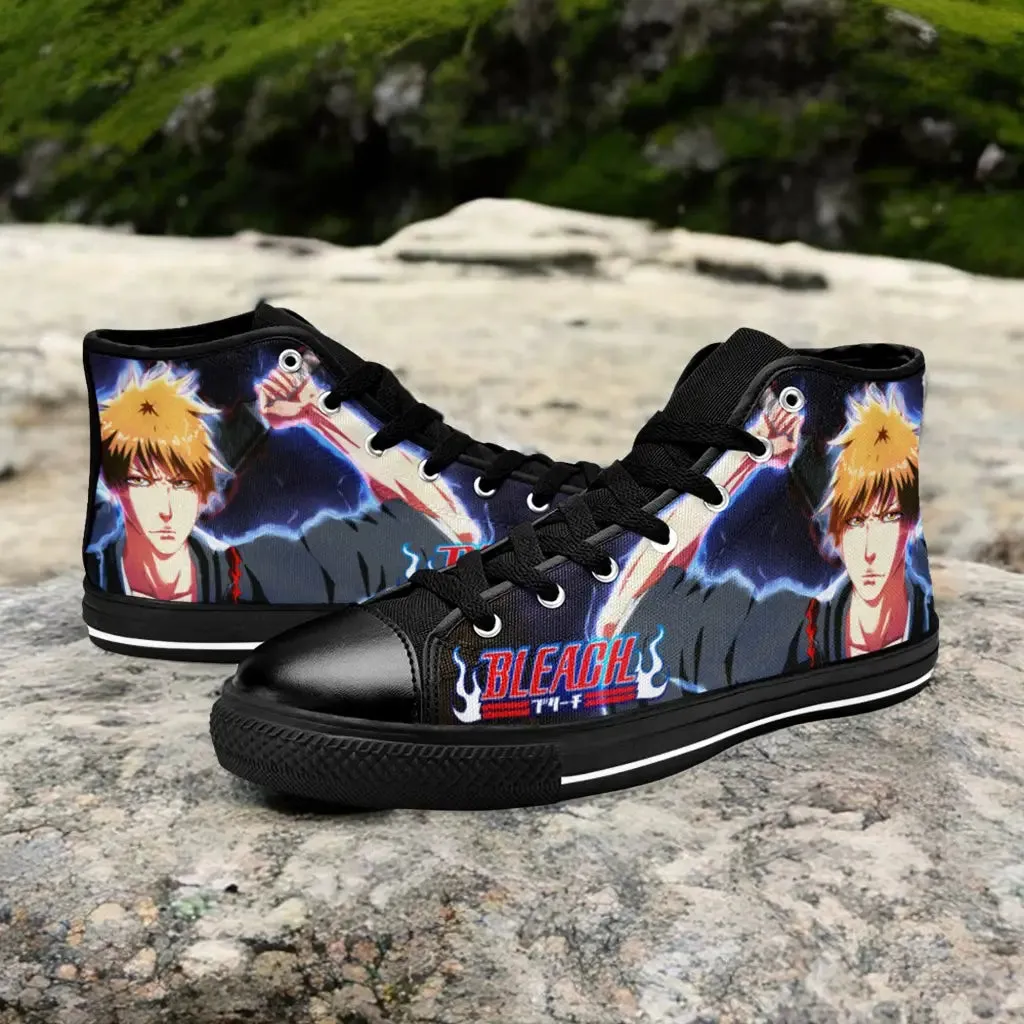 Bleach Ichigo Kurosaki Shoes High Top Sneakers for Kids and Adults