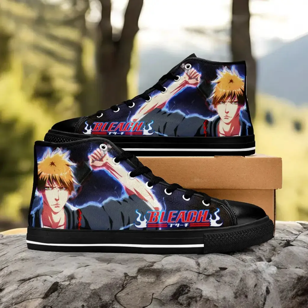Bleach Ichigo Kurosaki Shoes High Top Sneakers for Kids and Adults