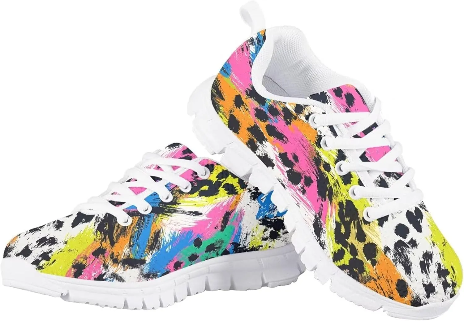 Boys Girls Sneakers Non Slip Running Tennis Shoes Animal Textures Sports Sneaker Breathable Mesh Casual Shoe US11-5