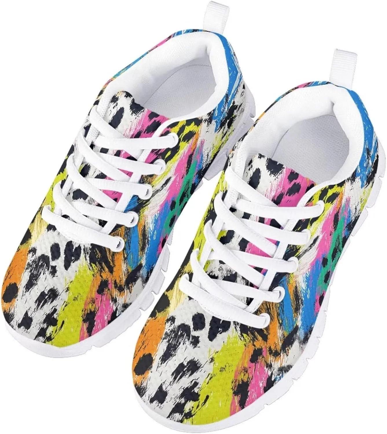 Boys Girls Sneakers Non Slip Running Tennis Shoes Animal Textures Sports Sneaker Breathable Mesh Casual Shoe US11-5
