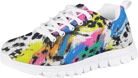 Boys Girls Sneakers Non Slip Running Tennis Shoes Animal Textures Sports Sneaker Breathable Mesh Casual Shoe US11-5