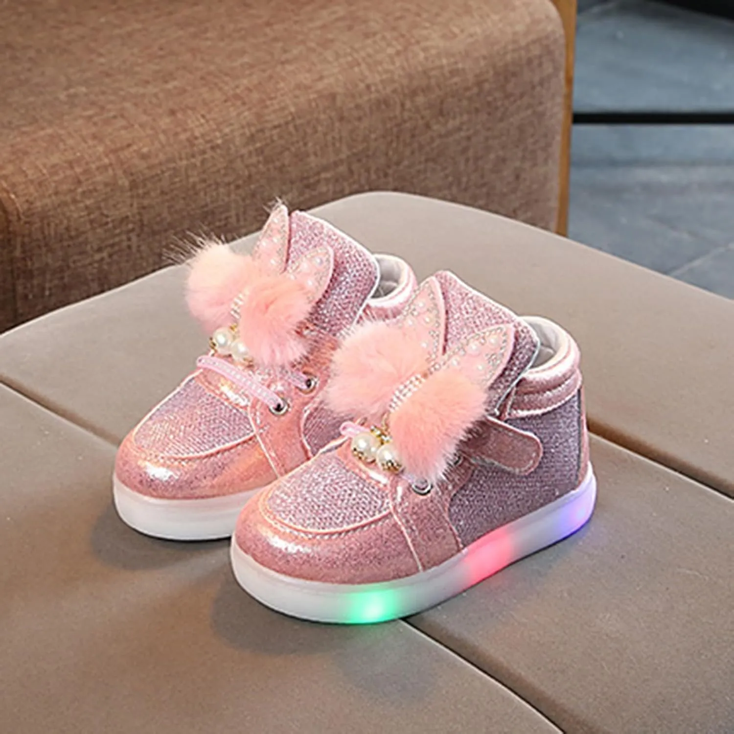 Cathalem Sneakers for Girls Boys Baby Toddler LED Light Up Casual Shoes 1-7 Years Old Kids Cartoon Sport Shoes Sneakers