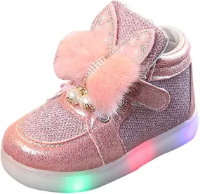 Cathalem Sneakers for Girls Boys Baby Toddler LED Light Up Casual Shoes 1-7 Years Old Kids Cartoon Sport Shoes Sneakers