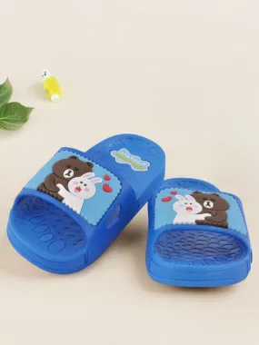 Charming Bear and Bunny Hug Slides for Boys - Blue