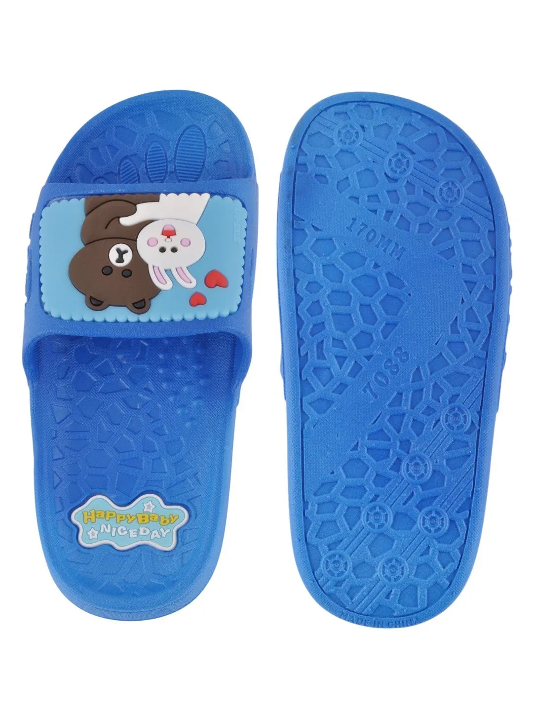 Charming Bear and Bunny Hug Slides for Boys - Blue