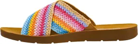 Corkys Footwear Womens Dig It Sandals - Featuring Unique Criss-Cross Straps, A Cushioned Insole, and Elastic Gore - Stylish and Comfortable for Everyday Wear