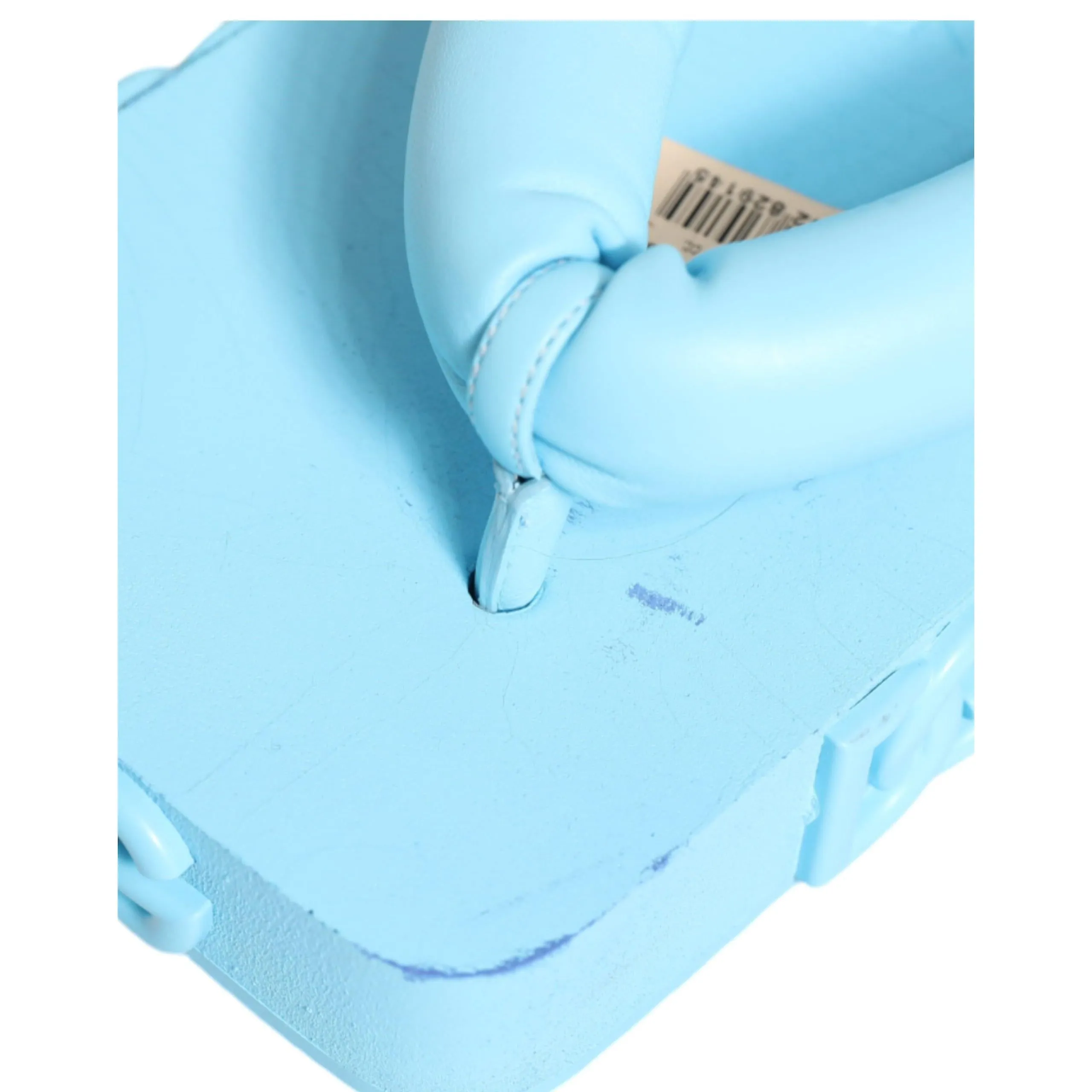 Dolce & Gabbana Light Blue Rubber Slides Flats Sandals Shoes