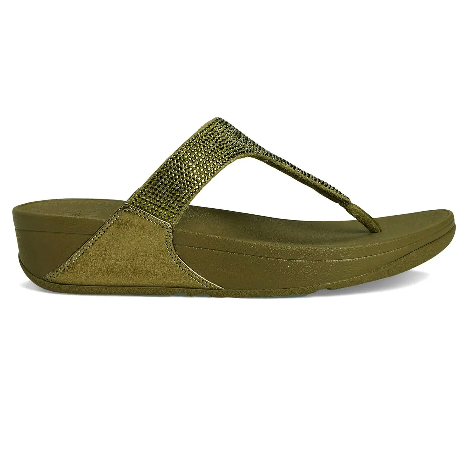 FitFlop Lulu Crystal Embellished Synthetic Women's Toe Post Sandals