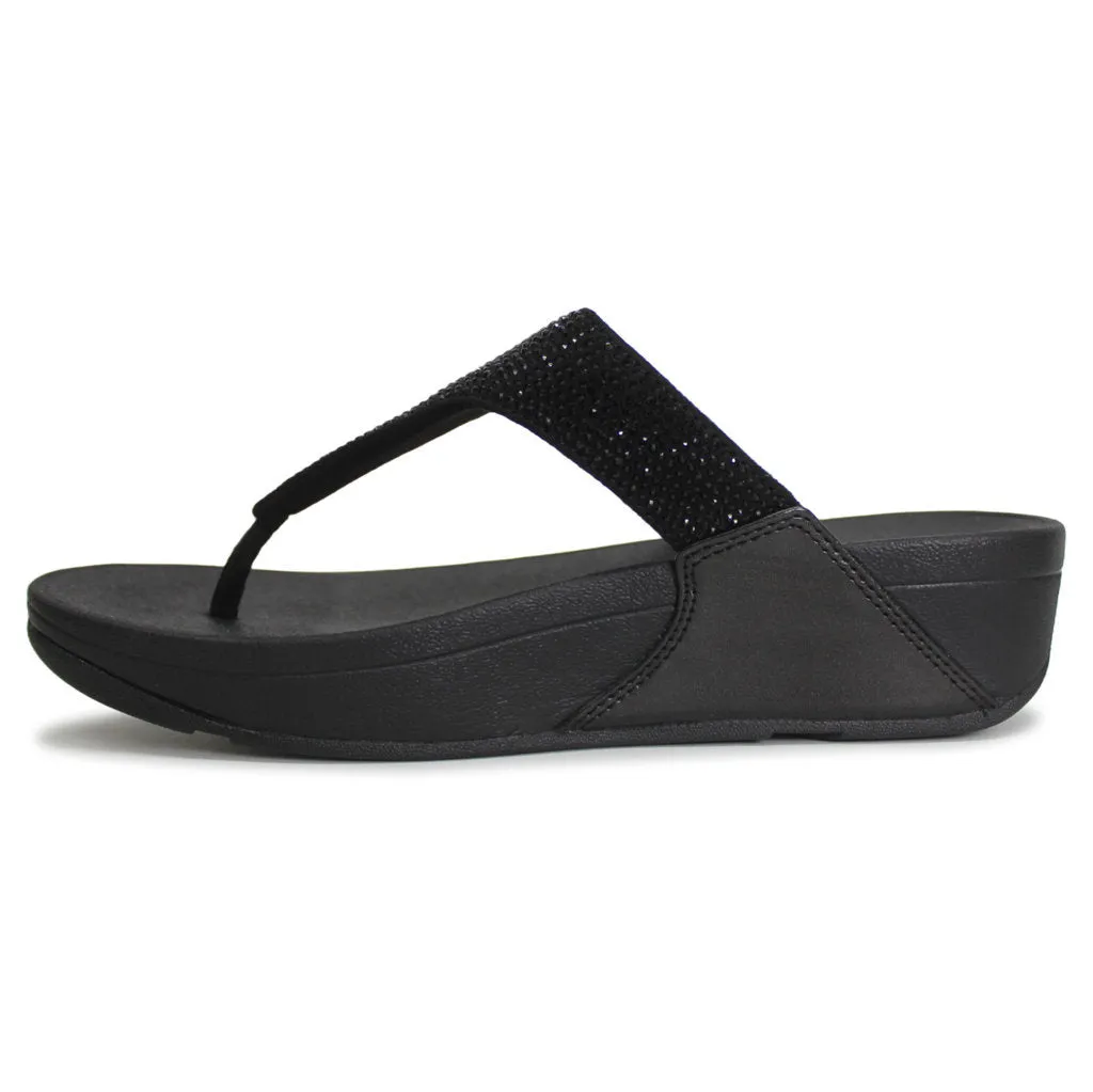 FitFlop Lulu Crystal Embellished Synthetic Women's Toe Post Sandals