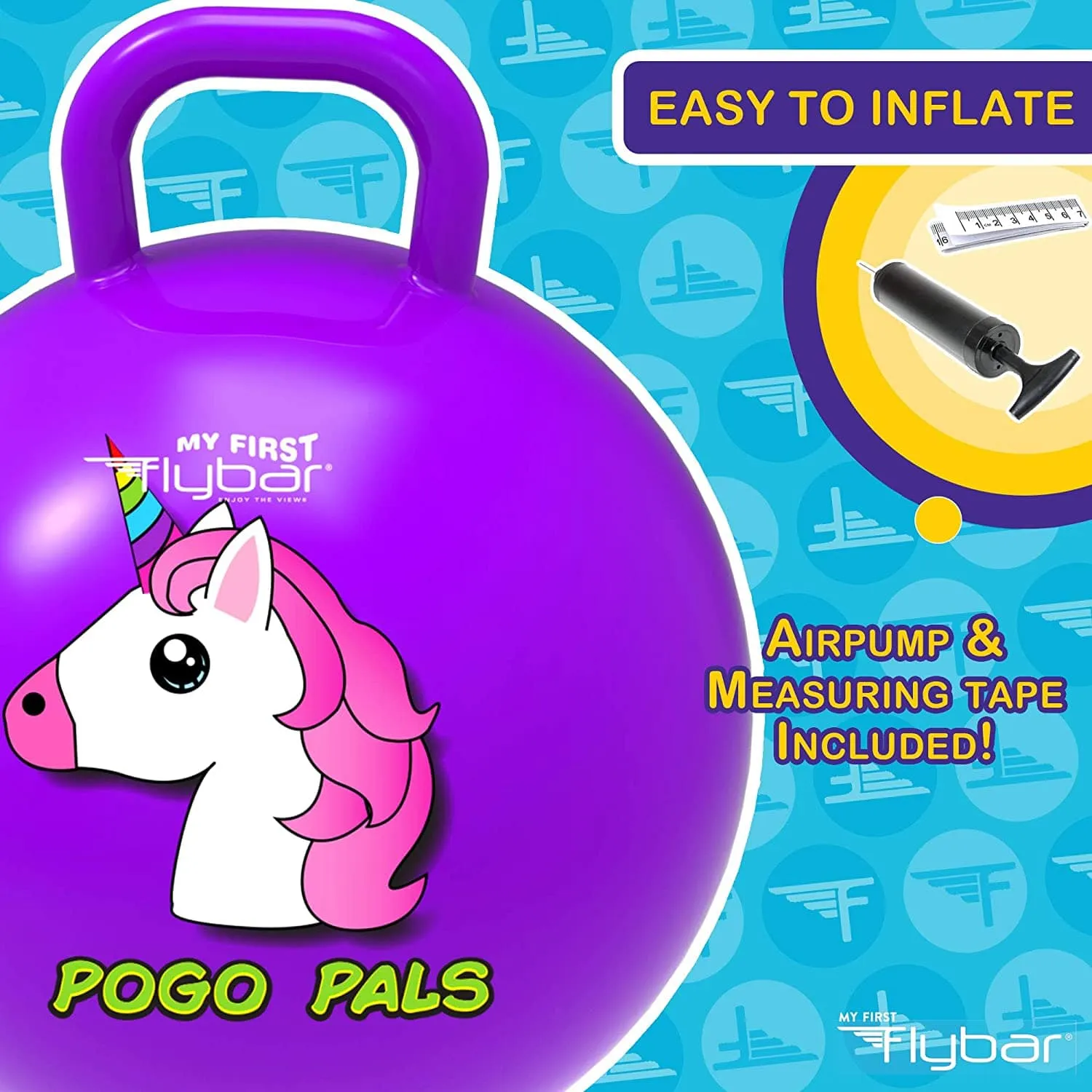 Flybar Inc Pogo Pals Unicorn Bouncy Hopper Ball