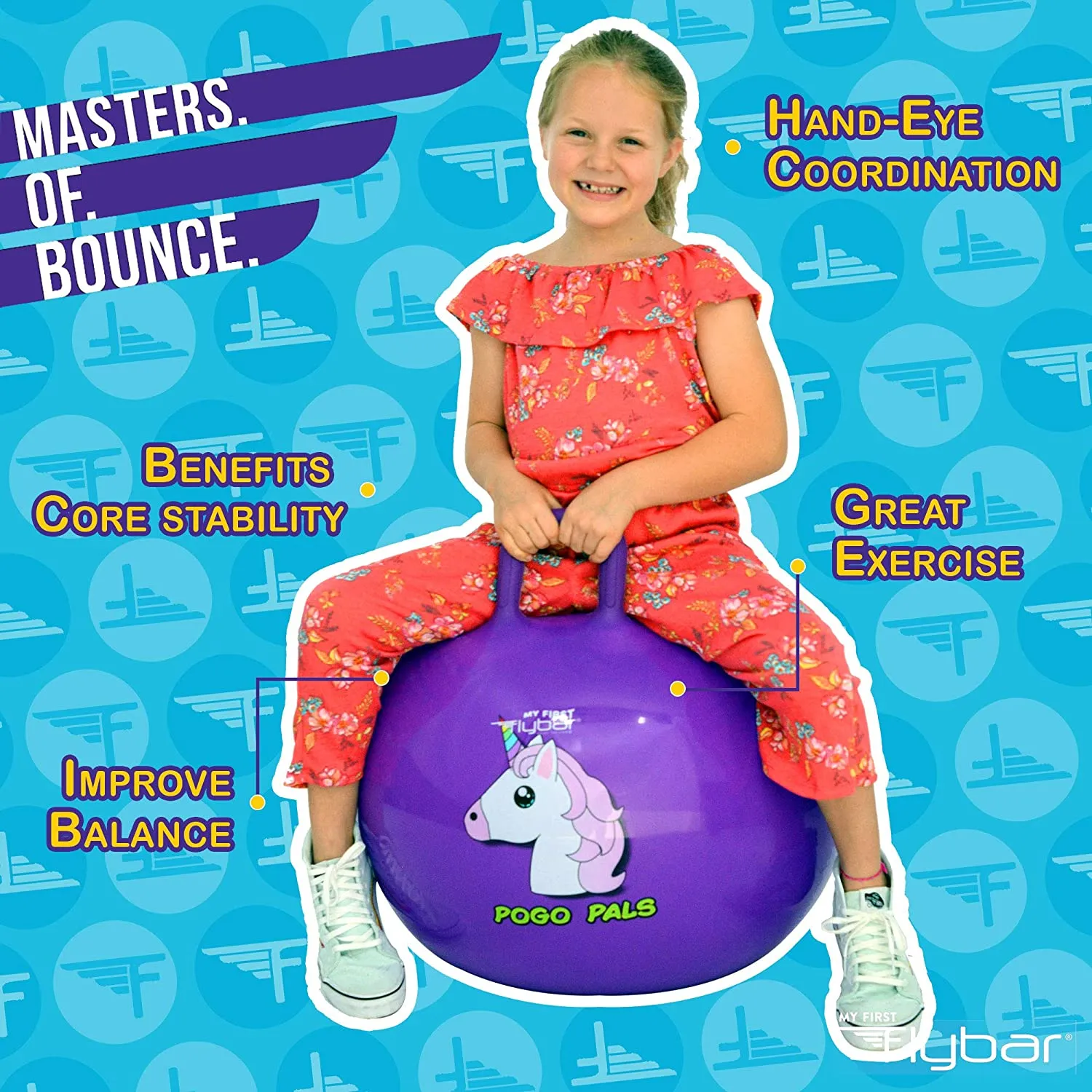 Flybar Inc Pogo Pals Unicorn Bouncy Hopper Ball
