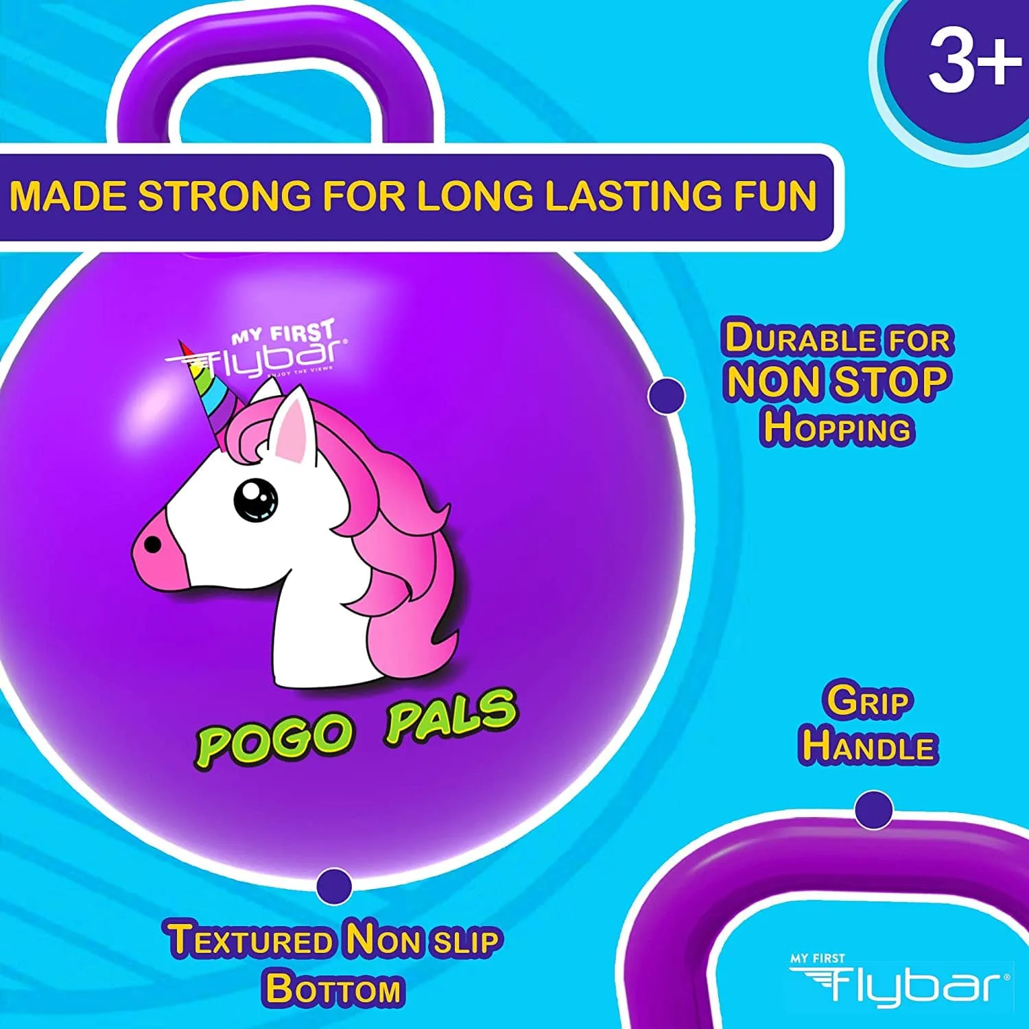 Flybar Inc Pogo Pals Unicorn Bouncy Hopper Ball