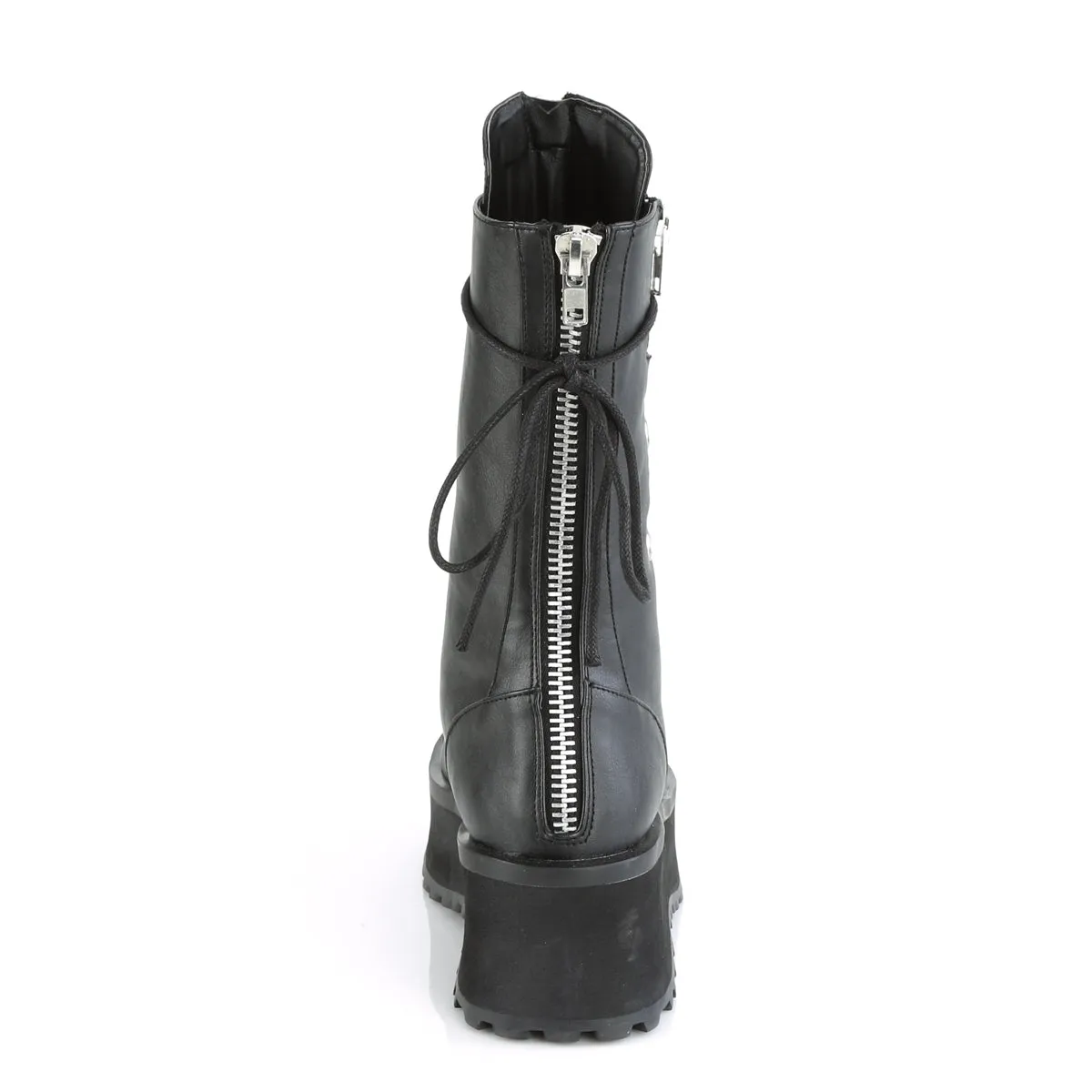 GRAVEDIGGER-14 DemoniaCult Black Vegan Leather Sexy Unisex Platform Shoes & Boots (Alternative Footwear)