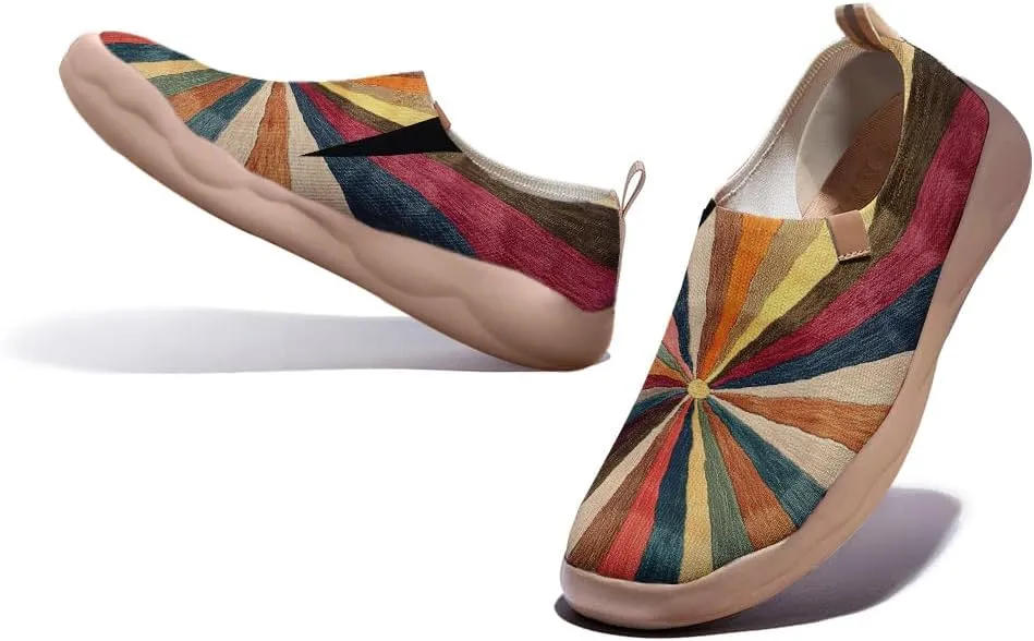 Hetios Slip-On Shoes Women Travel Footwear Lightweight Comfortable Artistic Casual Loafers