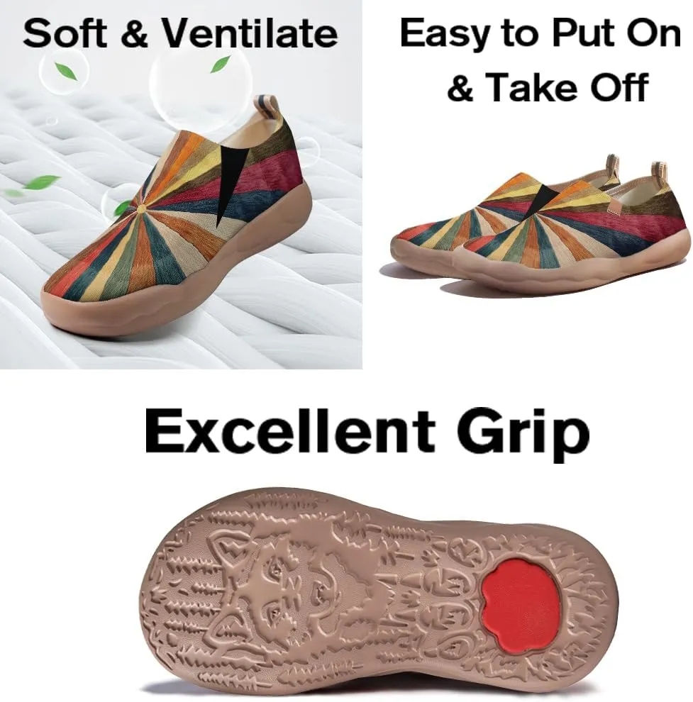 Hetios Slip-On Shoes Women Travel Footwear Lightweight Comfortable Artistic Casual Loafers