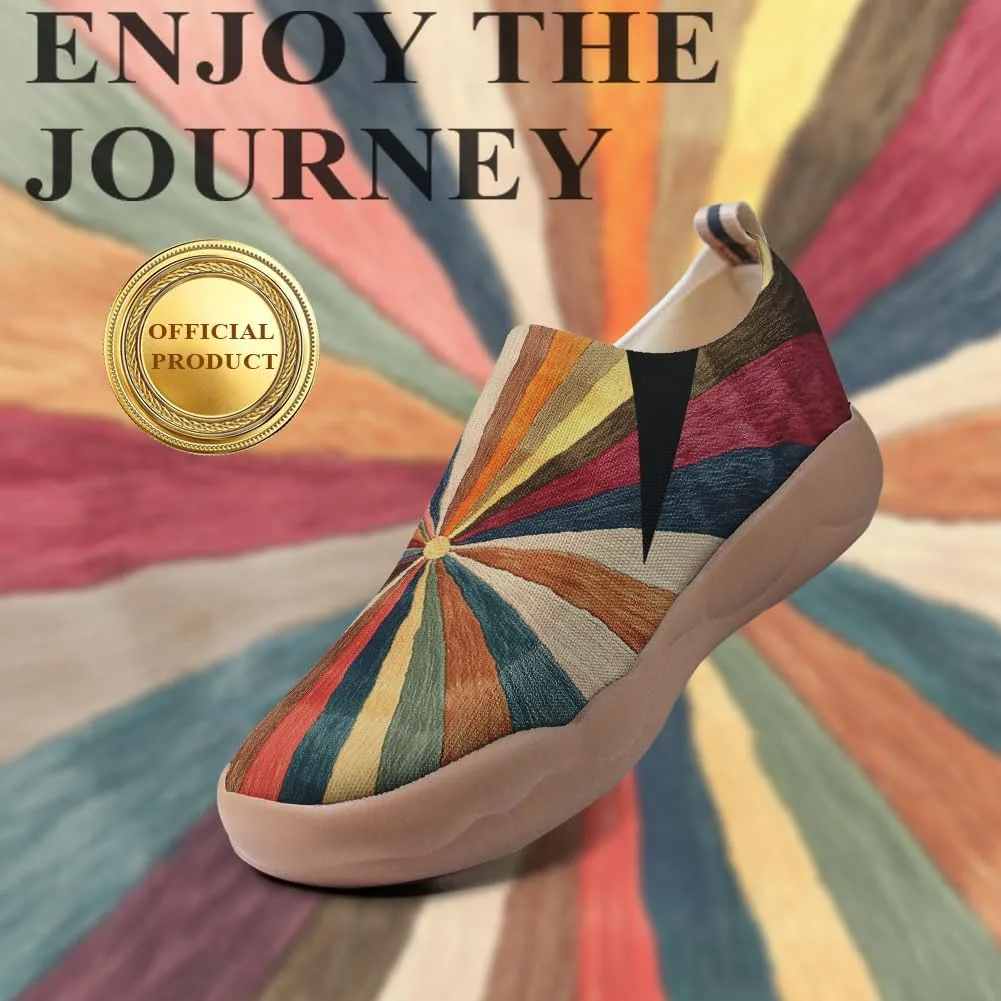 Hetios Slip-On Shoes Women Travel Footwear Lightweight Comfortable Artistic Casual Loafers