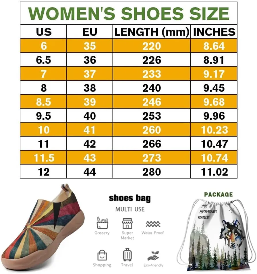 Hetios Slip-On Shoes Women Travel Footwear Lightweight Comfortable Artistic Casual Loafers
