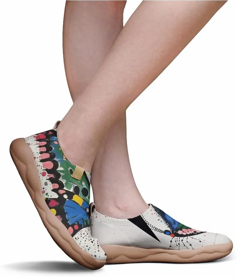 Hetios Women's Artistic Slip-On Shoes Casual Loafers Lightweight Comfortable Travel Footwear