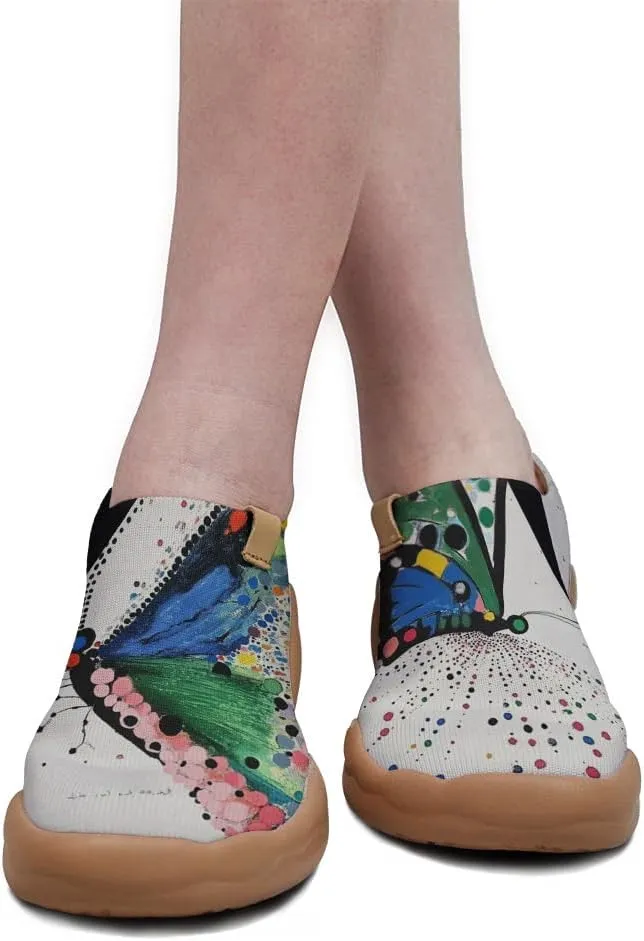 Hetios Women's Artistic Slip-On Shoes Casual Loafers Lightweight Comfortable Travel Footwear