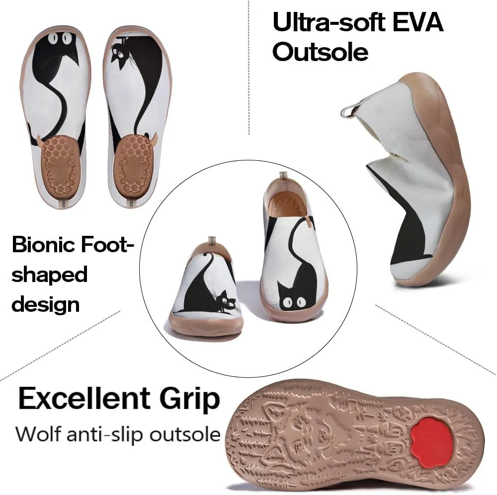 Hetios Women's Artistic Slip-On Shoes Casual Loafers Lightweight Comfortable Travel Footwear