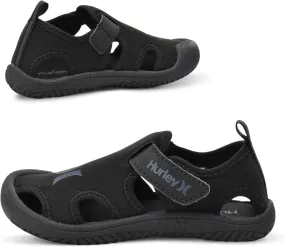 Hurley Kona Toddler Water Shoes - Beach Essentials, Girls and Boys Closed Toe Sandals, Lightweight, Breathable, Kids Water Shoes with Non-Slip Sole and Adjustable Straps, Outdoor Toddler Swim Shoes