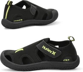 Hurley Kona Toddler Water Shoes - Beach Essentials, Girls and Boys Closed Toe Sandals, Lightweight, Breathable, Kids Water Shoes with Non-Slip Sole and Adjustable Straps, Outdoor Toddler Swim Shoes