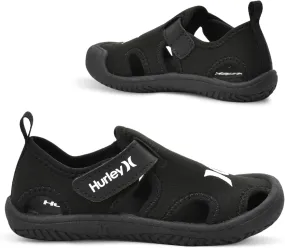 Hurley Kona Toddler Water Shoes - Beach Essentials, Girls and Boys Closed Toe Sandals, Lightweight, Breathable, Kids Water Shoes with Non-Slip Sole and Adjustable Straps, Outdoor Toddler Swim Shoes