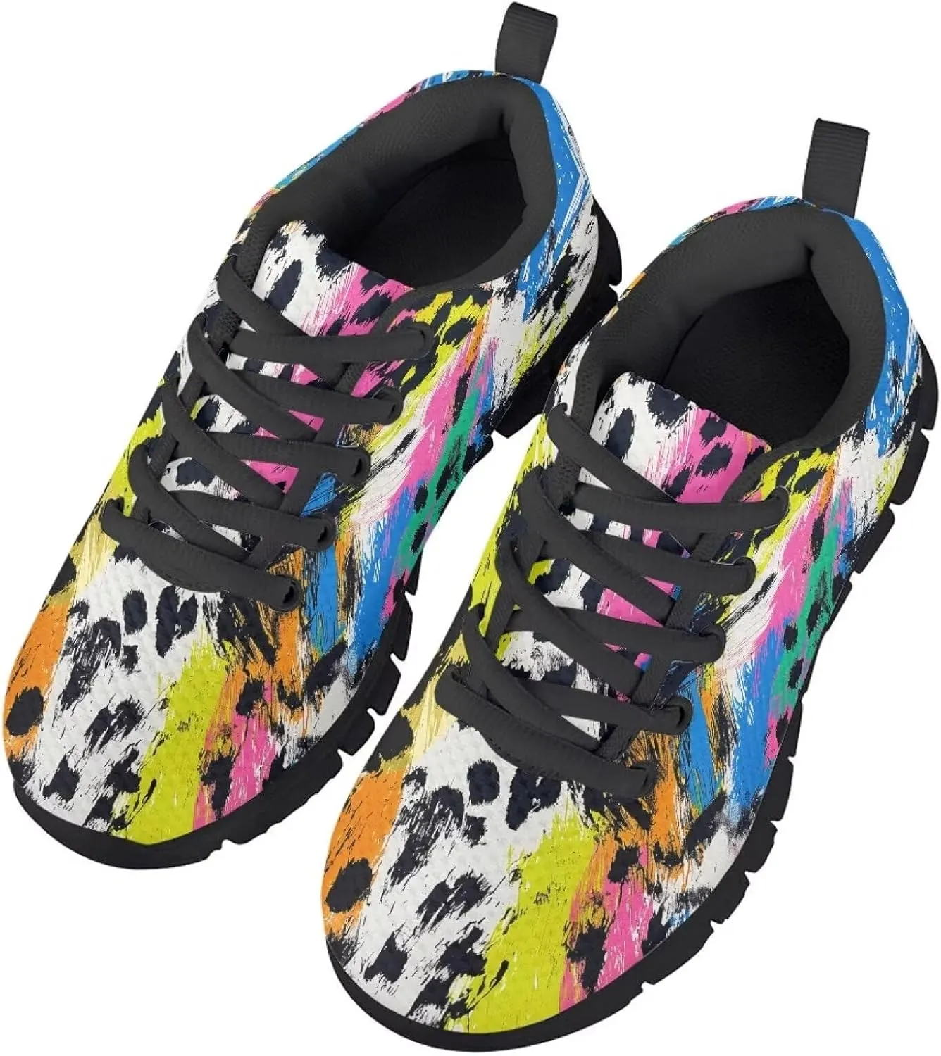 Kids Boy Girls Tennis Shoes Running Sports Shoe Non Slip Animal Textures Sneaker Breathable Mesh Casual Shoe US11-5