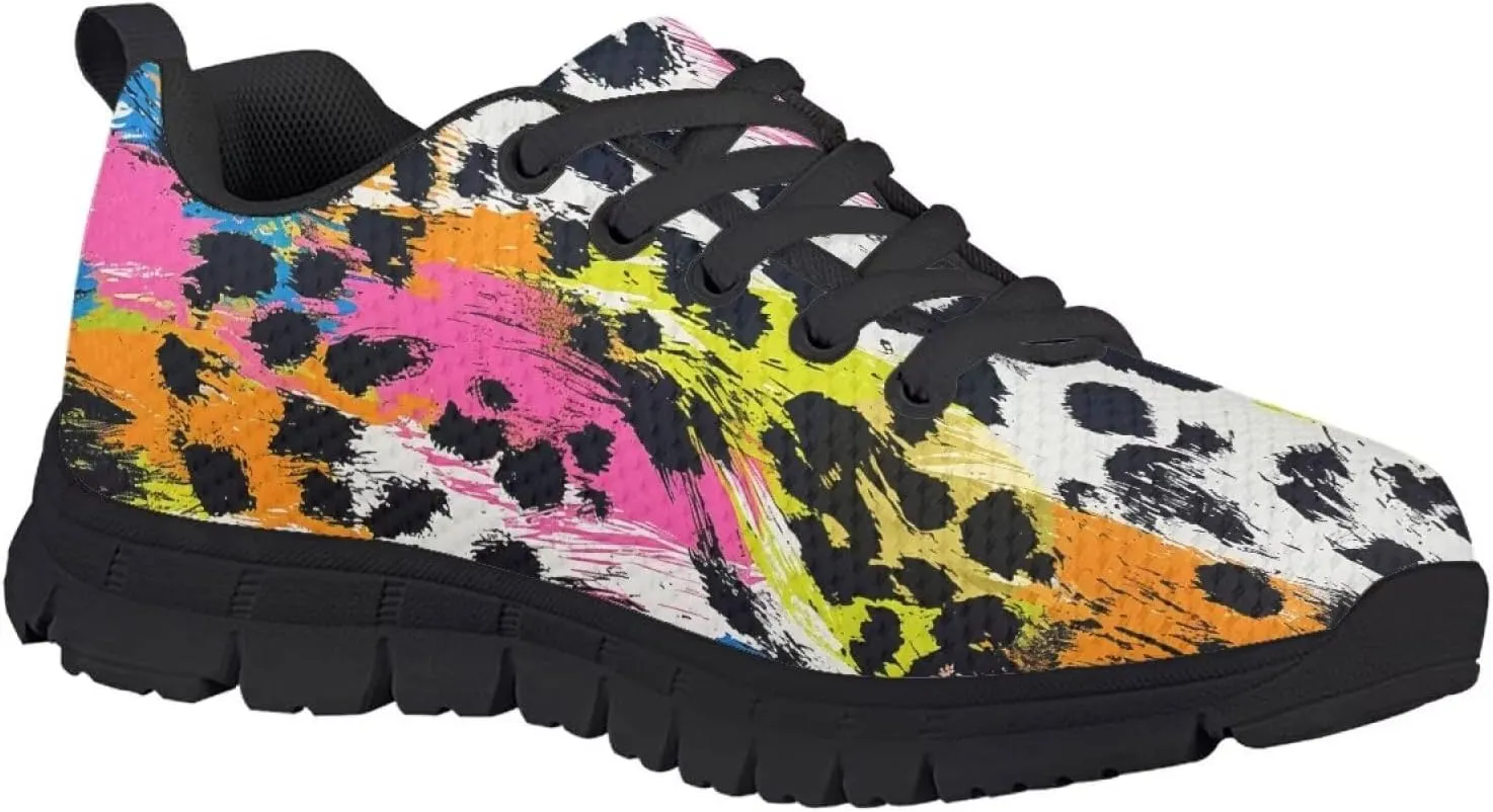 Kids Boy Girls Tennis Shoes Running Sports Shoe Non Slip Animal Textures Sneaker Breathable Mesh Casual Shoe US11-5