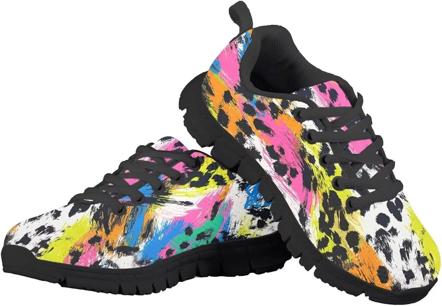 Kids Boy Girls Tennis Shoes Running Sports Shoe Non Slip Animal Textures Sneaker Breathable Mesh Casual Shoe US11-5