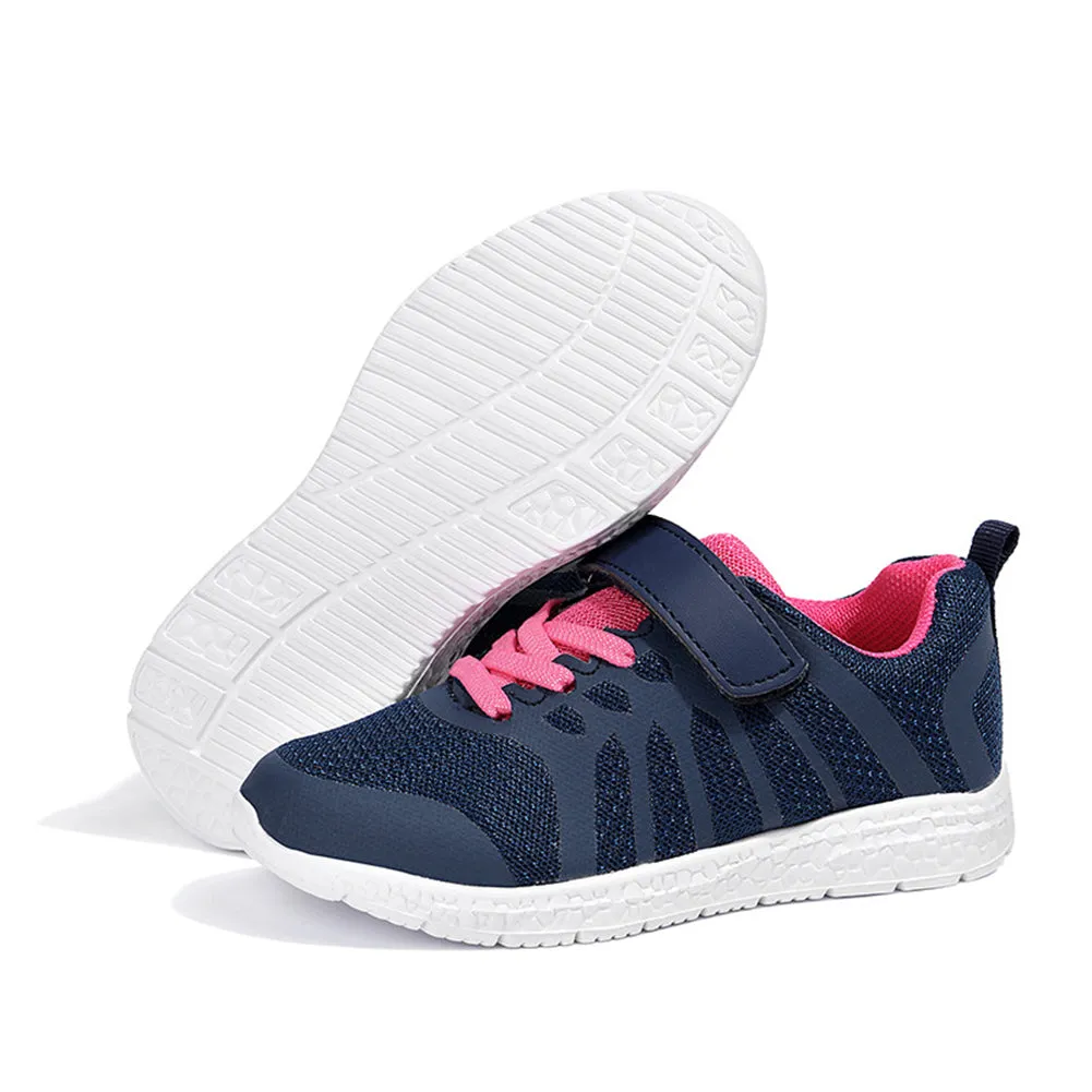 Little Kids Girls Non-Slip Strap Athletic Breathable Mesh Sneakers Running Tennis Shoes