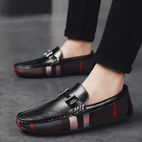Men's Casual Genuine Leather Lightweight Loafers | Plus Size