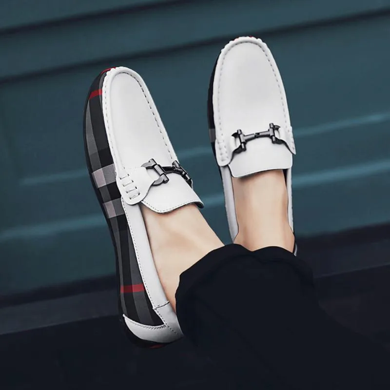 Men's Casual Genuine Leather Lightweight Loafers | Plus Size