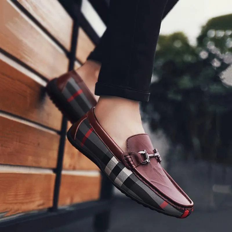 Men's Casual Genuine Leather Lightweight Loafers | Plus Size