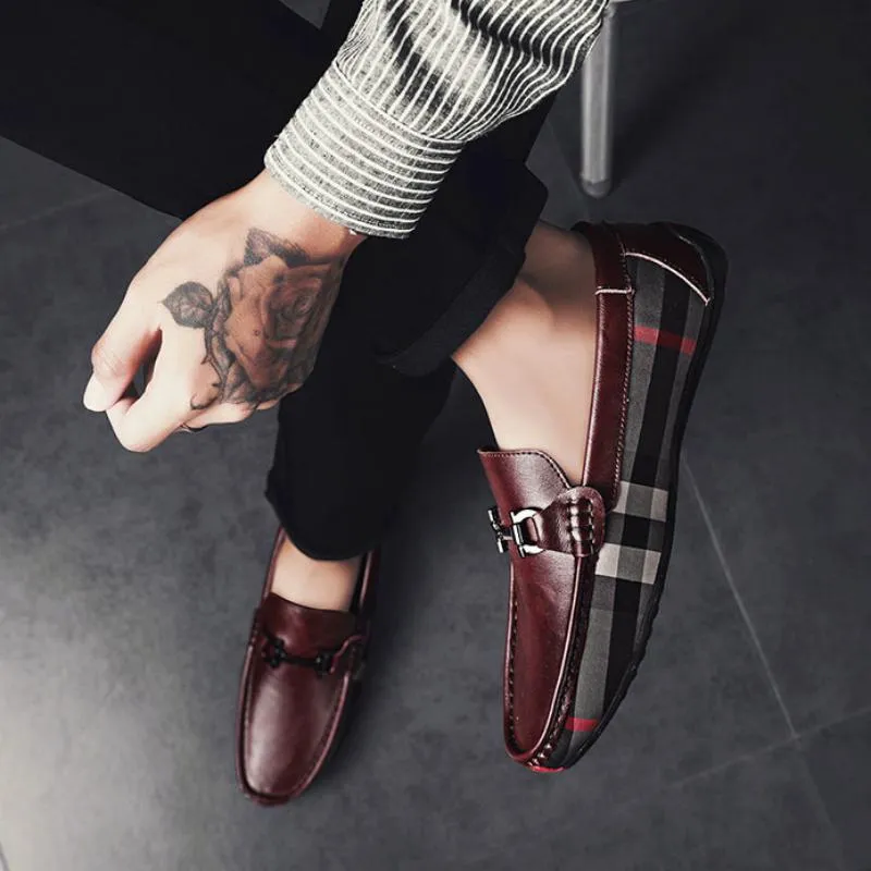 Men's Casual Genuine Leather Lightweight Loafers | Plus Size