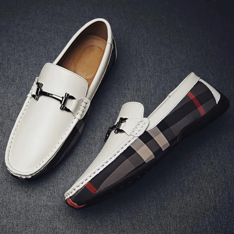 Men's Casual Genuine Leather Lightweight Loafers | Plus Size