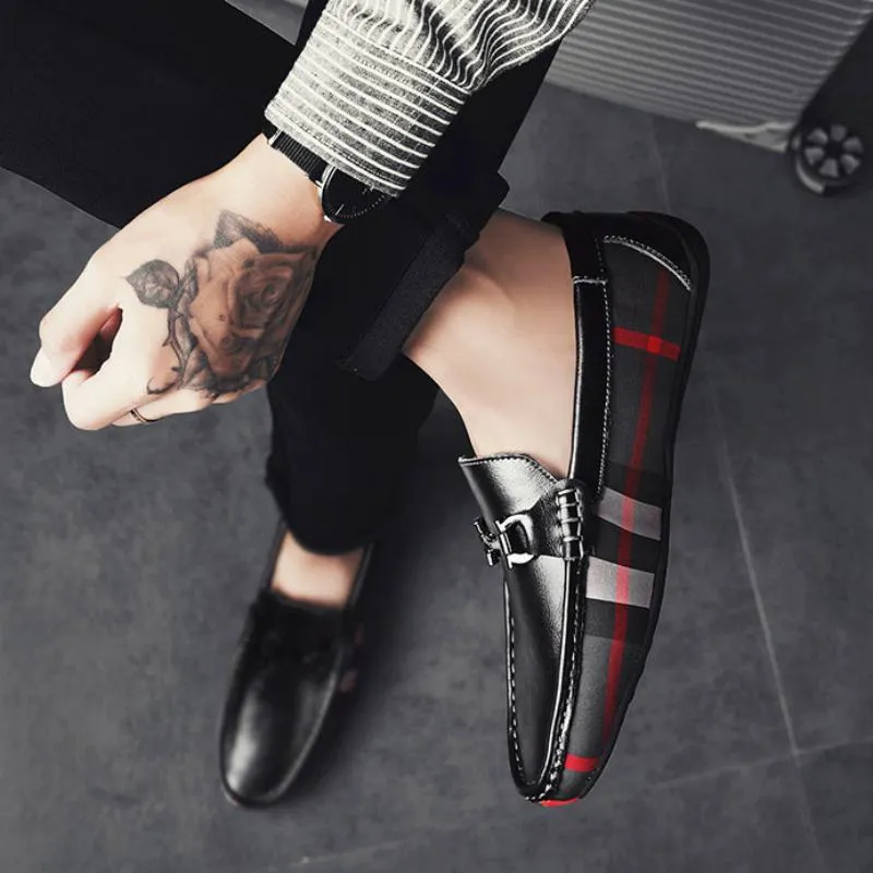 Men's Casual Genuine Leather Lightweight Loafers | Plus Size