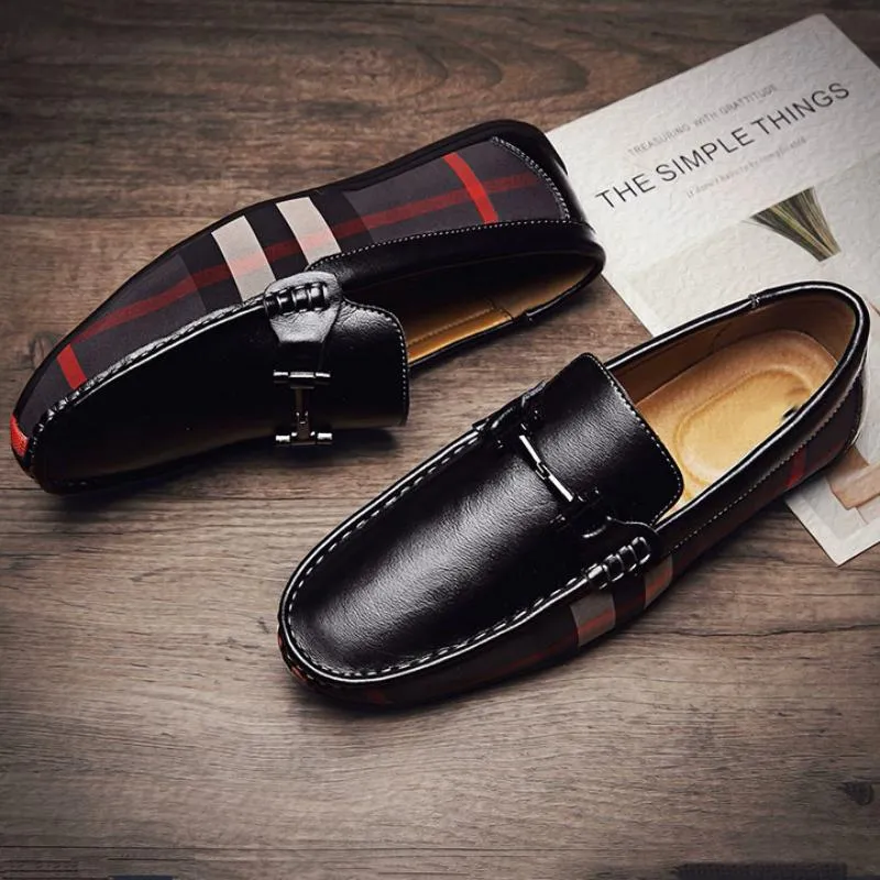Men's Casual Genuine Leather Lightweight Loafers | Plus Size