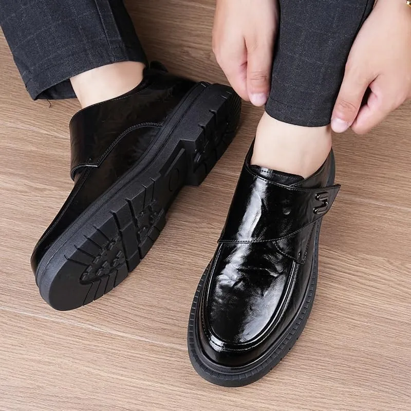 Mens Genuine Leather Dress Shoes Comfy Lightweight Walking Penny Shoes for Men Men's Hand-Sewn Flats Loafers