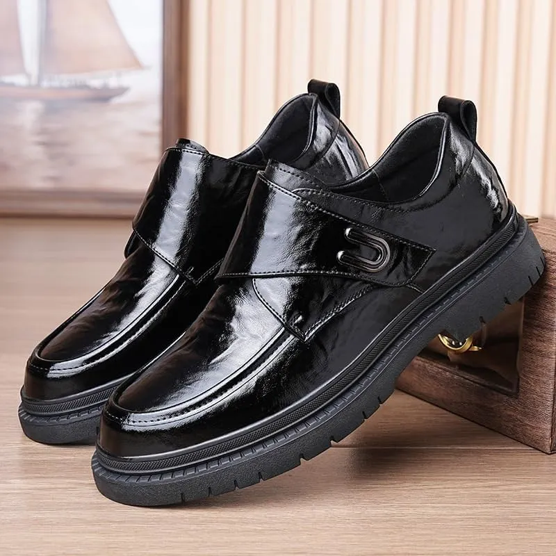 Mens Genuine Leather Dress Shoes Comfy Lightweight Walking Penny Shoes for Men Men's Hand-Sewn Flats Loafers