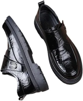 Mens Genuine Leather Dress Shoes Comfy Lightweight Walking Penny Shoes for Men Men's Hand-Sewn Flats Loafers