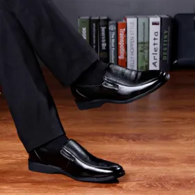 Men's Leather Slip-Ons With Round Toe