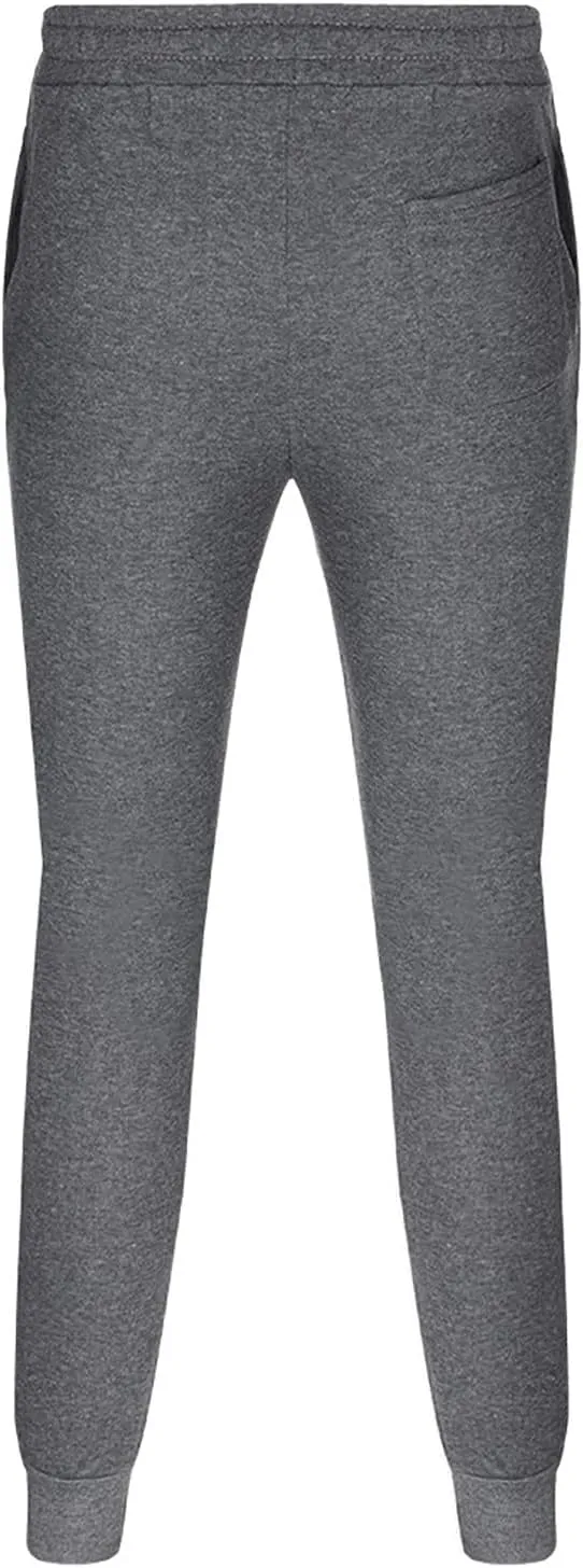 Mens Sweatpants Heavyweight Fleece Cargo Stretch Elastic Waist Workout Jogger Pants Wide Leg Drawstring Trousers