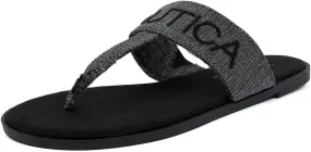 Nautica Women’s Woven Strap Thong Sandals – Comfortable Flat Slip-On Flip-Flops for Beach, Travel, and Everyday Casual Wear