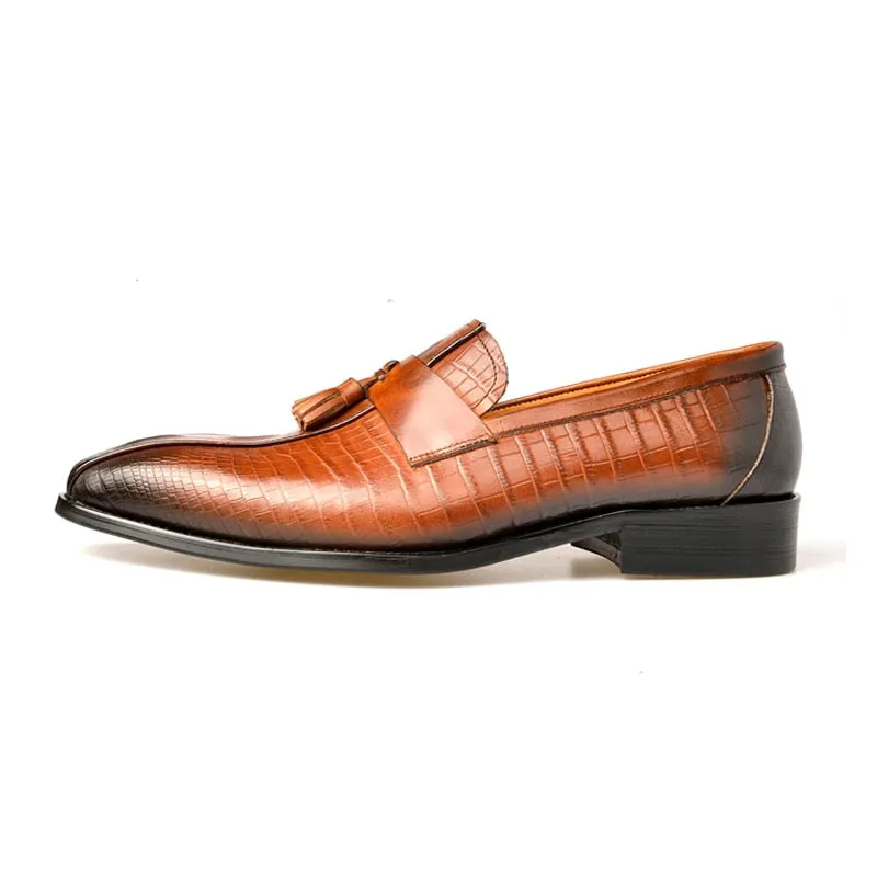 Opulessa Crocodile Slip Ons