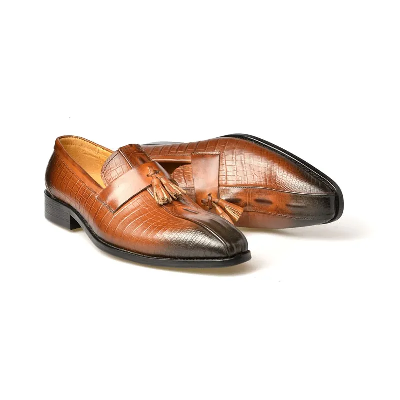 Opulessa Crocodile Slip Ons