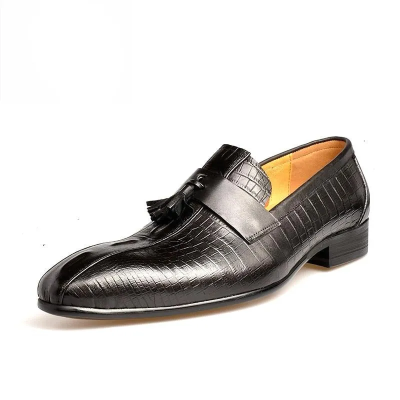 Opulessa Crocodile Slip Ons