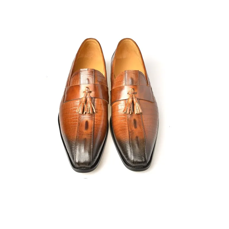 Opulessa Crocodile Slip Ons